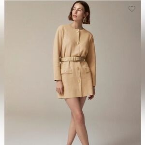 NWT J. Crew Long Giselle Sweater/Blazer, Gold Buttons, Sz M